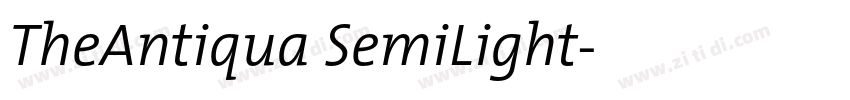 TheAntiqua SemiLight字体转换